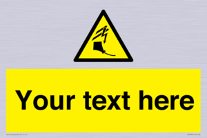 Custom warning kite flying near powerlines